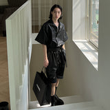 サマーレザーハーフジャンプスーツ / Summer Leather Half Jumpsuit