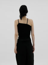 アンバランスストリングレイヤードスリーブレス / Unbalanced String Layered Sleeveless (4color)