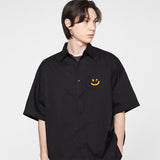 スモールドローイングスマイルオーバーフィットショートスリーブシャツ / Small Drawing Smile Overfit Short Sleeve Shirt
