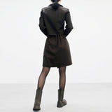 Crohn's woolen midi skirt