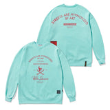 DIVISION CLASSIC OVERSIZED HEAVY SWEAT CREWNECK BLUE / BLACK (4626252202102)