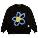 22フラワーオーバーサイズニットセーター / 22 FLOWER OVERSIZED KNIT SWEATER BLACK
