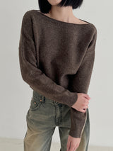 ソフトリップラインニット / Soft lip line knit (5color)