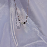 Black Marble Gemstone Necklace