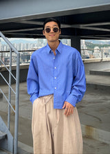 レイストライプクロップシャツ / Ray Stripe Crop Shirt 2COLOR
