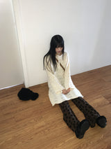 Roner ヴィンテージ フローラル ブーツカット ニット パンツ