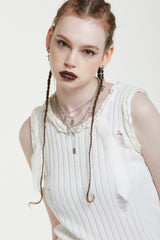 リボンノースリーブトップス / RIBBON SLEEVELESS TOP