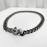 ブラック ライン チェーン ネックレス / [BLESSEDBULLET]black line  chain necklace_blacksilver_11mm/8mm/6mm