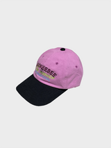 two tone vintage washing ball cap (Pink/Black)