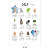 2023 ラビットカレンダーポスター/2023 RABBIT CALENDAR POSTER