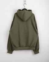 [Brushed lining] world lettering overfit hooded t-shirt