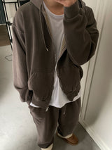 ASCLO Uネックシルケット長袖Tシャツ