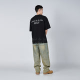 BABY FACE WAVE HAIR SHORT SLEEVE T-SHIRT BLACK 