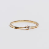 14Kゴールドコグナックダイアモンドフローリング / 14K gold cognac diamond flow ring