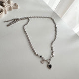 bru キッチブラックハートシックヒップネックレス/bru Kitchi Black Heart Chic Hip Necklace