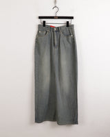 ホティヴィンテージウォッシング夏デニムマキシロングスカート/Hotty Vintage Wash Summer Denim Maxi Long Skirt
