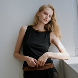 ティア ボート ネック スリーブレス / Tia boat neck sleeveless