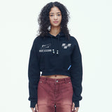 レーシングウォーマー クロップ フード / RACING WARMER CROP HOODIE (BK)