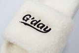 グッドデイファリーサンダル/G'day furry sandals (white)