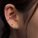 14Kゴールドスワロフスキーパールピアス/14K Gold Swarovski Pearl Piercing (bar 4mm / pearl 5mm)