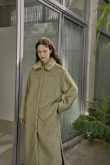 フェイクファーロングコート/FAKE FUR LONG COAT_GREEN TEA