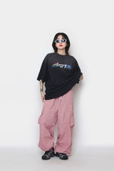パイピングナイロンカーゴパンツ / Piping nylon cargo pants