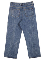 クラックウォッシングデニムパンツ/No.9625 crack wasing wide denim PT