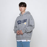 [UNISEX] ビッグベースボールロゴフラワーフードジップアップ