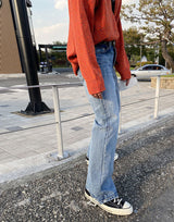 No.8384 ブラッシュブーツカットデニムパンツ