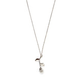 Silver Rose Necklace (6590323228790)