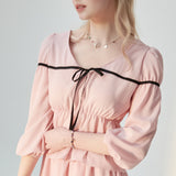 Breeze Ribbon Blouse Pink
