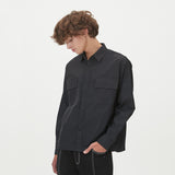 TWO POCKET HIDDEN BUTTONS SHIRTS_BLACK (6612825636982)