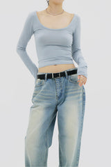 レイヤーUネックTシャツ / Layer U Neck T-shirt (4color)