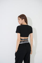 ペアXクロップTシャツ/TOP(9259) Pair X Crop Tee