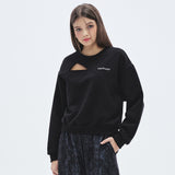Slit Point Sweatshirt [BLACK] (6674518638710)