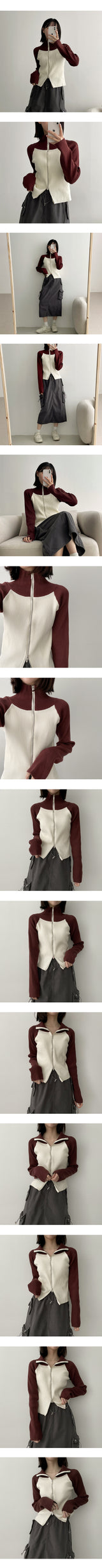 ハイブハイネック2wayリブジップアップ / Hive High-Neck to Way Ribs Zip-Up