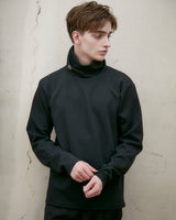 バックジップタートルネックロングスリーブカットソー/ BACK ZIP TURTLENECK L/S (4574075617398)
