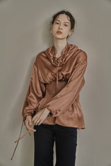 シーモアストリングブラウス/SEYMOUR STRING BLOUSE_BROWN