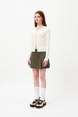 チェリーポップルクロップカーディガン / CHERRY POPPLE CROP CARDIGAN [IVORY]
