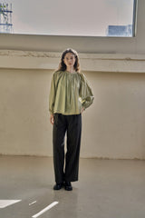 シャーリングパフブラウス/SHIRRING PUFF BLOUSE_MINT