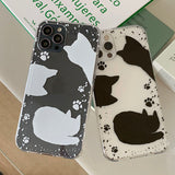 Shawdow Cat White Phone Case 