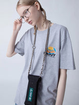 [ENJOY YOUR MEAL] HAMBURGER 1/2 T-SHIRT_GRAY (6582790783094)