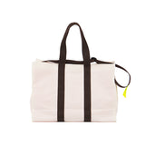 コットン 2WAY キャンバスバッグ / COTTON 2WAY CANVAS BAG-OFF.WHITE+D.BROWN