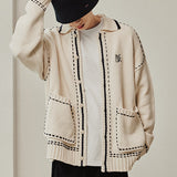 ハンドスティッチニットカーディガン/HAND STITCH KNIT CARDIGAN_OATMEAL