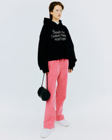 スタンドバイタイポクロップフーディ/STAND BY TYPO CROP HOODIE-BLACK