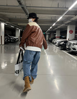 ウォッシングポイントワイドデニムパンツ / Washing point wide denim pants