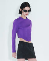 ピンタックジャージートップ / Pintuck Jersey Top _ Purple