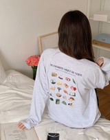 オブジェクトプリンティングオーバーフィット長袖Tシャツ