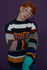 [SIGNATURE]マルチストライプニット / MULTI STRIPE KNIT (4526617198710)