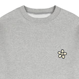 [UNISEX]Line flower dot embroidery sweatshirt